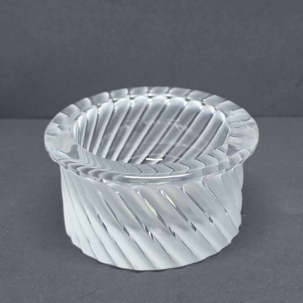 Lalique Clear Glass Swirled Bowl